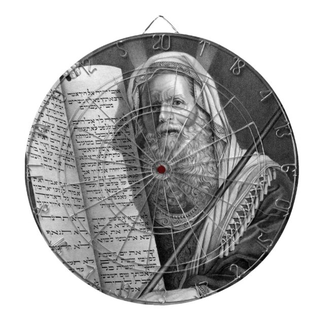 Moses and the Ten Commandments Dartboard (Front)