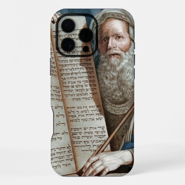Moses and the Ten Commandments iPhone Case (Back)