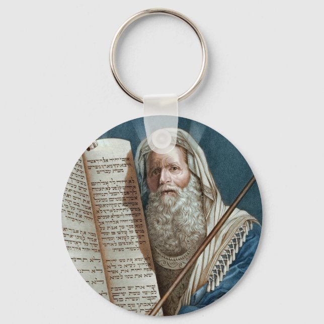 Moses and the Ten Commandments Key Ring (Front)