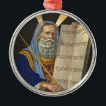 Moses and the Ten Commandments Metal Tree Decoration<br><div class="desc">Moses and the Ten Commandments</div>