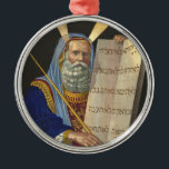 Moses and the Ten Commandments Metal Tree Decoration<br><div class="desc">Moses and the Ten Commandments</div>