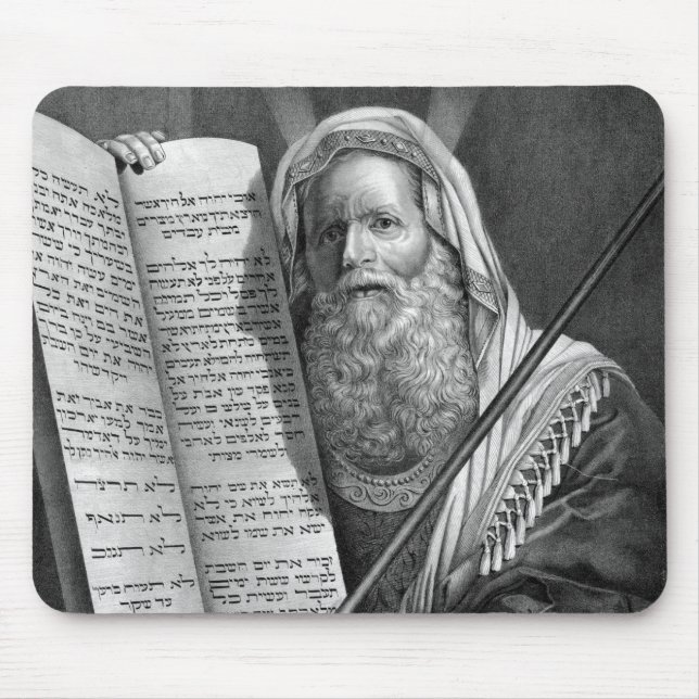 Moses and the Ten Commandments Mouse Mat (Front)