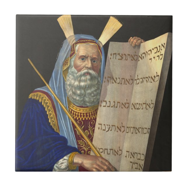 "Moses and the Ten Commandments" tile (Front)