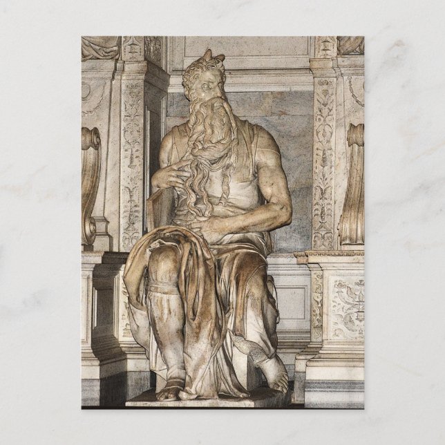 Moses by Michelangelo ,Roma Postcard (Front)