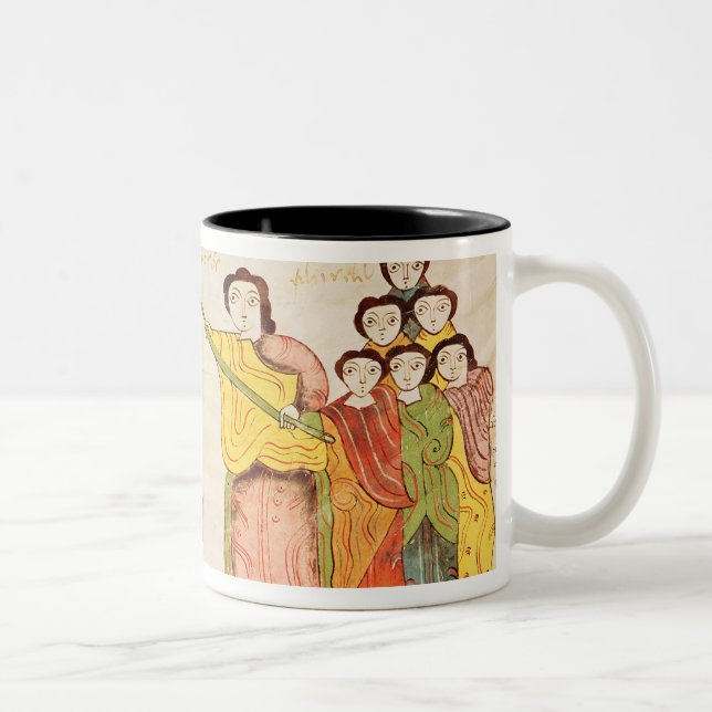 Moses closing the Red Sea on the Egyptians Two-Tone Coffee Mug (Right)