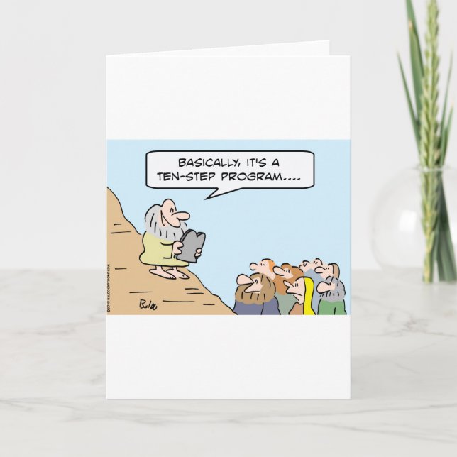 moses commandments ten step program card (Front)