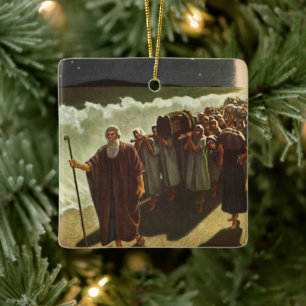 Moses Crossing of the Red Sea, Vintage Religion Ceramic Ornament