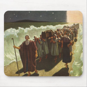 Moses Crossing of the Red Sea, Vintage Religion Mouse Mat