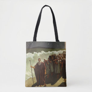Moses Crossing of the Red Sea, Vintage Religion Tote Bag
