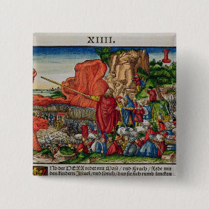 Moses crossing the Red Sea 15 Cm Square Badge