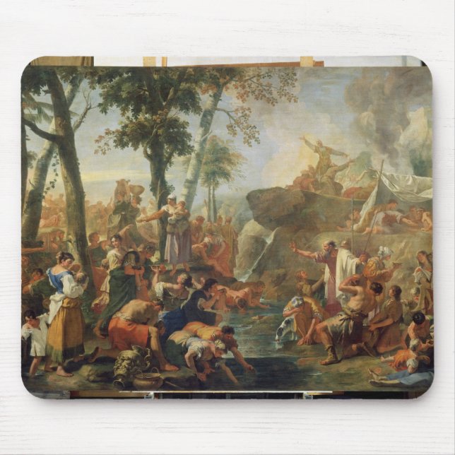 Moses Drawing Water from the Rock (oil on canvas) Mouse Mat (Front)