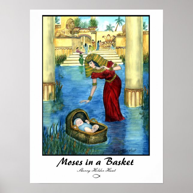 Moses in a Basket Print - Customised (Front)