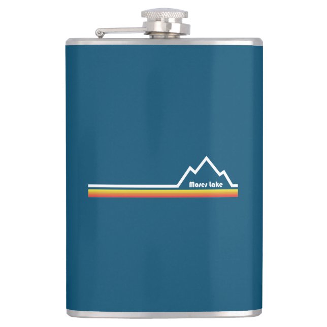 Moses Lake Washington Hip Flask (Front)