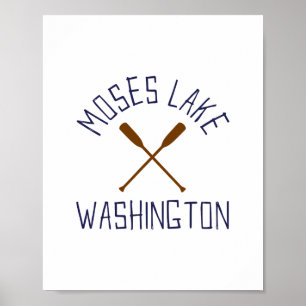 Moses Lake Washington Outdoors Vintage 2 Poster