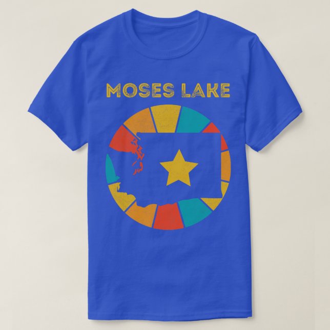 Moses Lake Washington Vintage Distressed Souvenir  T-Shirt (Design Front)