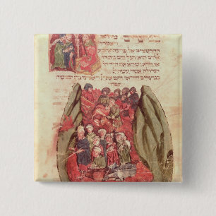 Moses leads the Children of Israel across 15 Cm Square Badge