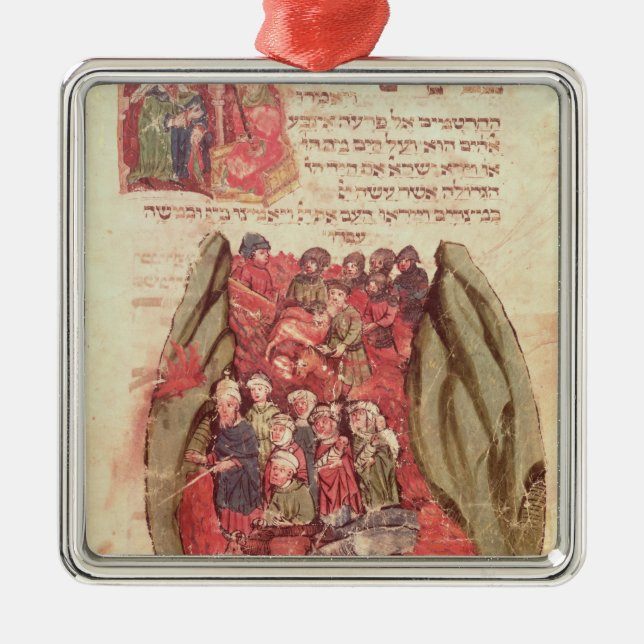 Moses leads the Children of Israel across Metal Tree Decoration (Front)