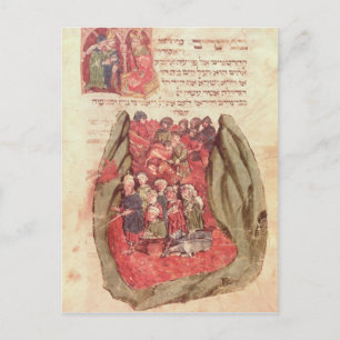 Moses leads the Children of Israel across Postcard