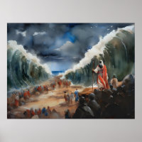 Moses Parting And Crossing The Dry Red Sea