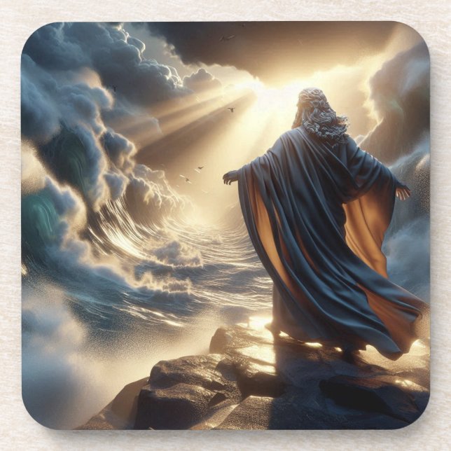 Moses parting the Red Sea Coaster (Front)