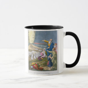 Moses Parting the Red Sea, from a bible printed by Mug