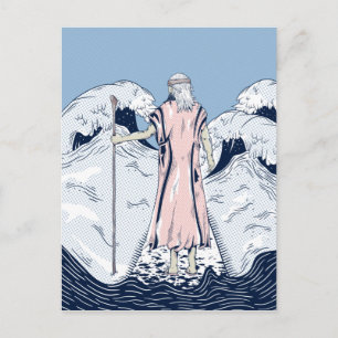 Moses Parting the red sea Postcard