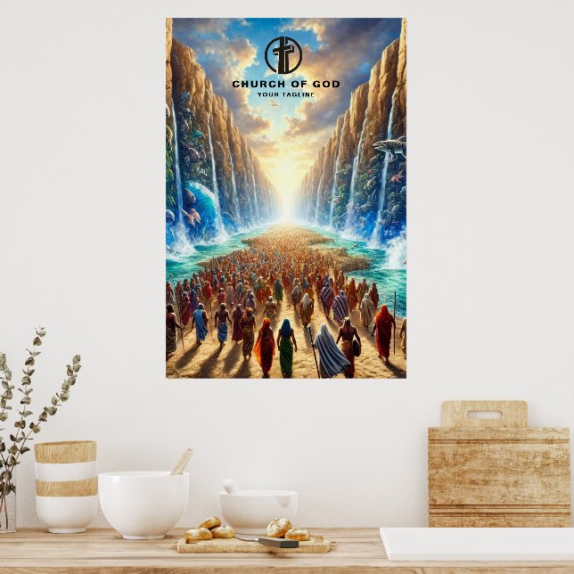 Moses Parting The Red Sea Poster (Kitchen)