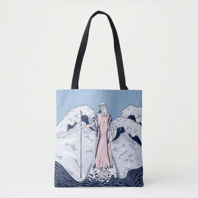 Moses Parting the red sea Tote Bag (Front)