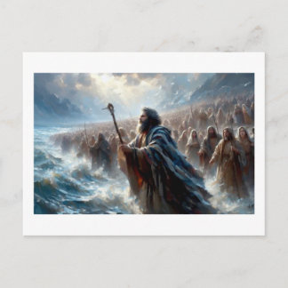 Moses Parting The Red Ses,  Postcard