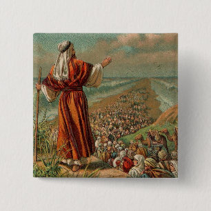 Moses Parts the Red Sea 15 Cm Square Badge