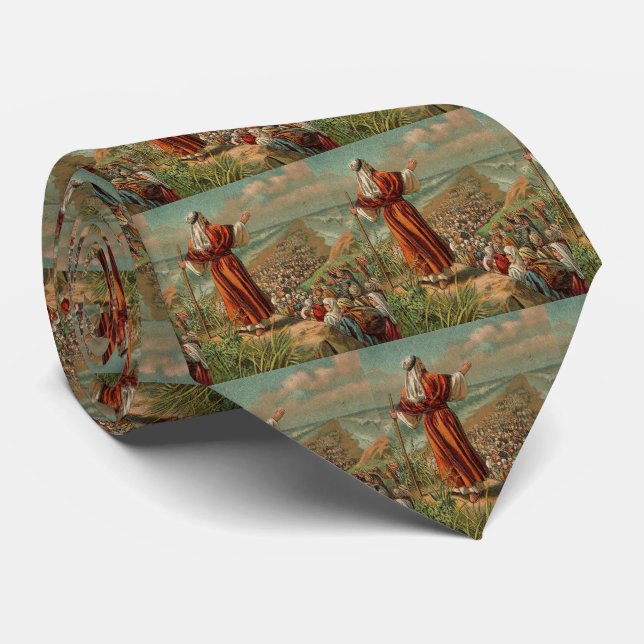 Moses Parts the Red Sea Tie (Rolled)