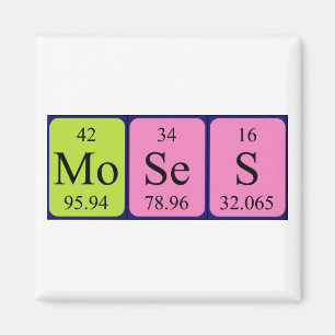 Moses periodic table name magnet