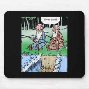 Moses Pole Fishing  Mouse Mat
