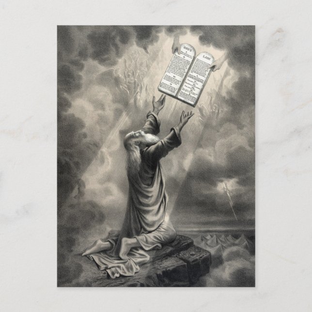 Moses Receives the Law postcard (Front)