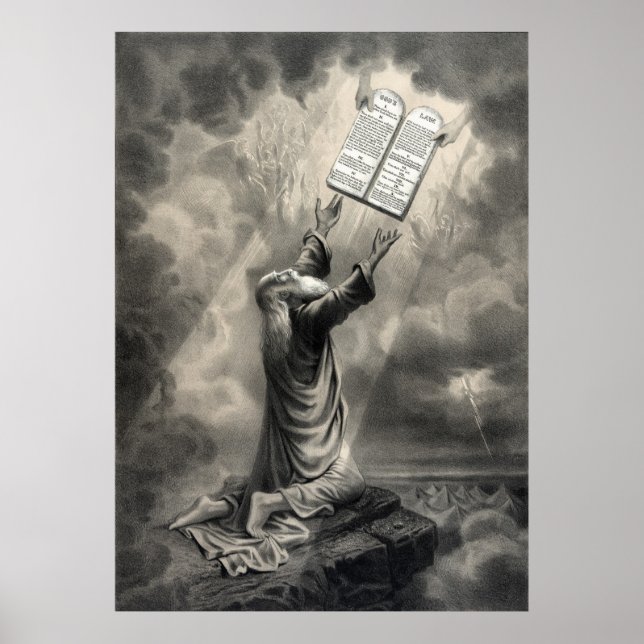 "Moses Receives the Law" print (Front)