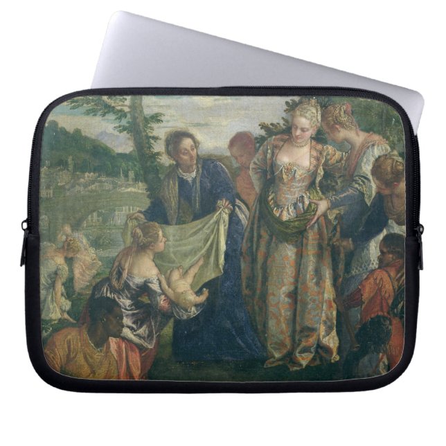Moses Rescued from the Nile, 1580 (oil on canvas) Laptop Sleeve (Front)