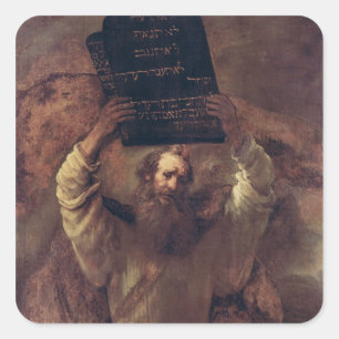 Moses Smashing the Tablets of the Law, 1659 Square Sticker