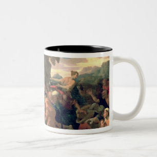 Moses Striking Water from the Rock, 1649 Two-Tone Coffee Mug