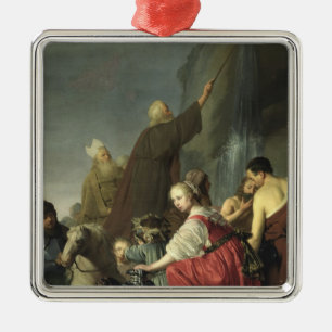 Moses Striking Water from the Rock Metal Tree Decoration