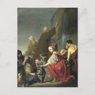 Moses Striking Water from the Rock Postcard