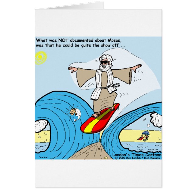 Moses Surfs Funny Cartoon Tees Gifts Collectibles (Front)