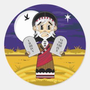 Moses & Ten Commandments Sticker