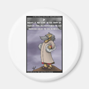 Moses & The 10 Twitter Hashtags Funny Gifts & Tees Magnet