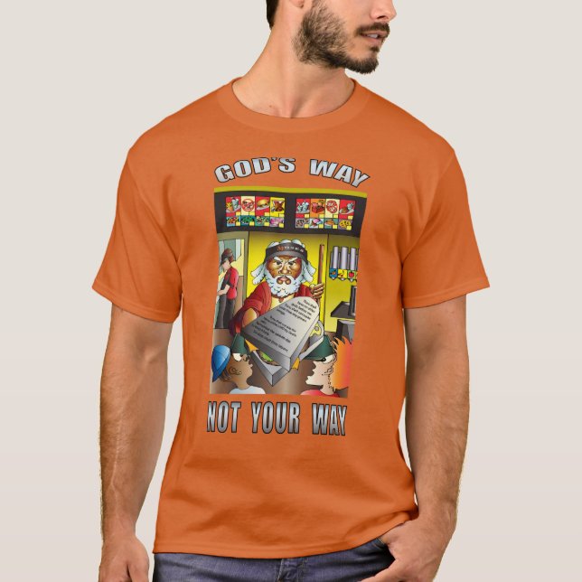 Moses Truth Cartoon T-Shirt (Front)