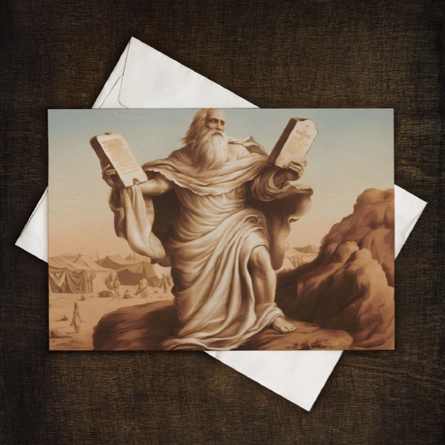 Moses with the tables of the law Greeting card (Creator Uploaded)