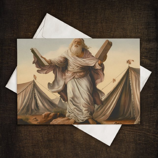 Moses with the tables of the law Greeting card (Creator Uploaded)