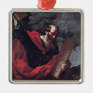 Moses with the Tablets of the Law Metal Tree Decoration