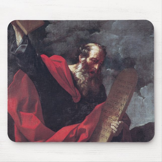 Moses with the Tablets of the Law Mouse Mat (Front)