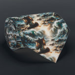 Moshe and the Splitting of the Red Sea Tie<br><div class="desc">This religious neck tie features Moses,  the leader if the Jewish people,  and the splitting of the red sea. Moshiach Now!</div>