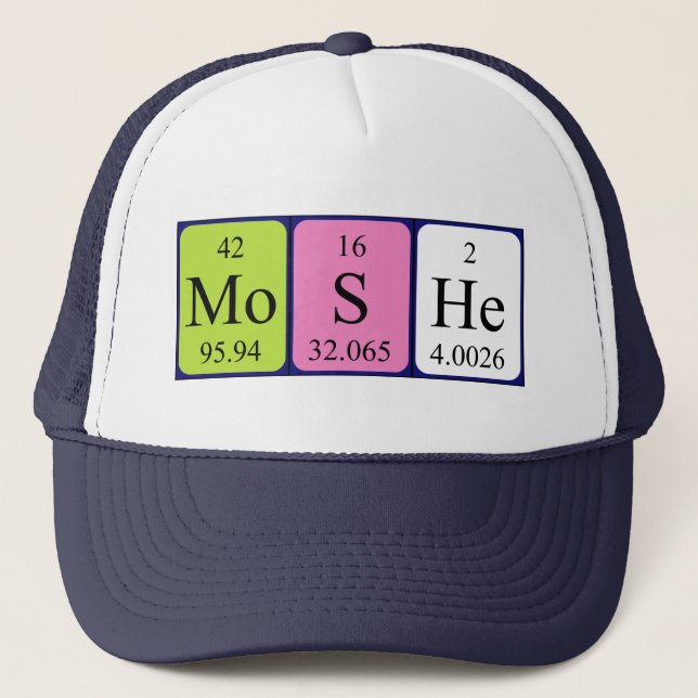 Moshe periodic table name hat (Front)
